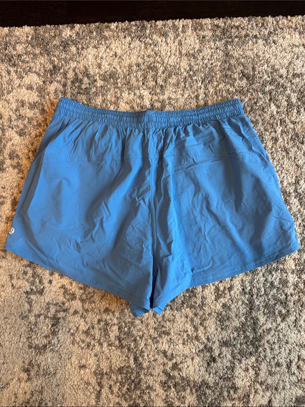 lululemon Pace Rival High-Rise Short 3”, Light Blue with White Piping, Size 12 - Picture 5 of 7